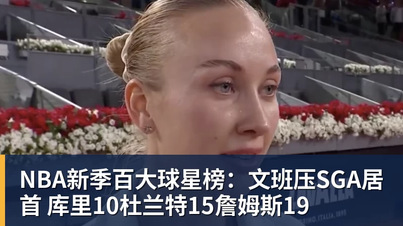 NBA新季百大球星榜：文班压SGA居首 库里10杜兰特15詹姆斯19