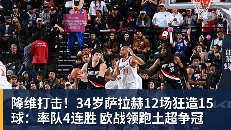 降维打击！34岁萨拉赫12场狂造15球：率队4连胜 欧战领跑土超争冠